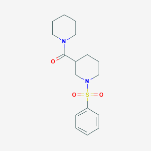 molecular formula C17H24N2O3S B248796 [1-(Phenylsulfonyl)piperidin-3-yl](piperidin-1-yl)methanone 