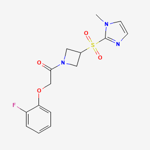 2-(2-fluorophenoxy)-1-(3-((1-methyl-1H-imidazol-2-yl)sulfonyl)azetidin-1-yl)ethanone
