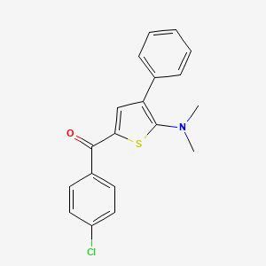 molecular formula C19H16ClNOS B2487975 (4-Chlorophenyl)[5-(dimethylamino)-4-phenyl-2-thienyl]methanone CAS No. 338976-03-7