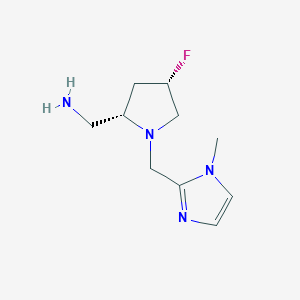 [(2S,4S)-4-fluoro-1-[(1-methyl-1H-imidazol-2-yl)methyl]pyrrolidin-2-yl]methanamine