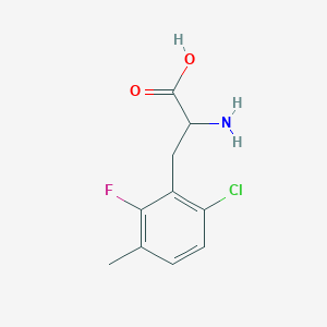 molecular formula C10H11ClFNO2 B2487990 2-Amino-3-(6-chloro-2-fluoro-3-methylphenyl)propanoic acid CAS No. 1259982-09-6