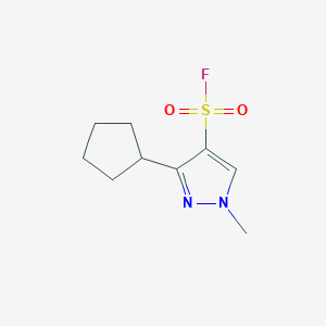 molecular formula C9H13FN2O2S B2487991 3-Cyclopentyl-1-methylpyrazole-4-sulfonyl fluoride CAS No. 2385122-37-0