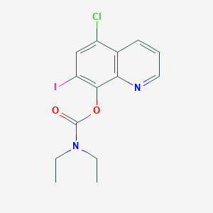 molecular formula C14H14ClIN2O2 B2487997 5-Chloro-7-iodoquinolin-8-yl diethylcarbamate CAS No. 347370-50-7