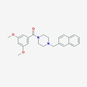 molecular formula C24H26N2O3 B248800 (3,5-Dimethoxy-phenyl)-(4-naphthalen-2-ylmethyl-piperazin-1-yl)-methanone 