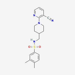N-((1-(3-cyanopyridin-2-yl)piperidin-4-yl)methyl)-3,4-dimethylbenzenesulfonamide