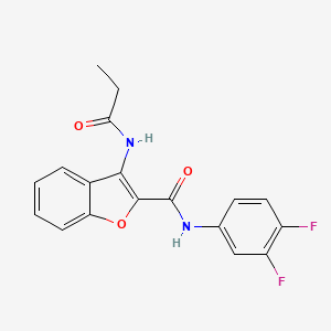 N-(3,4-difluorophenyl)-3-propionamidobenzofuran-2-carboxamide