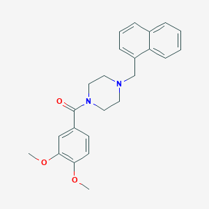 molecular formula C24H26N2O3 B248801 1-(3,4-Dimethoxybenzoyl)-4-(1-naphthylmethyl)piperazine 
