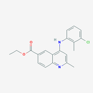 Ethyl 4-[(3-chloro-2-methylphenyl)amino]-2-methylquinoline-6-carboxylate