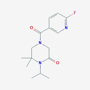 4-(6-Fluoropyridine-3-carbonyl)-6,6-dimethyl-1-propan-2-ylpiperazin-2-one