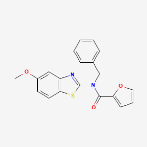 molecular formula C20H16N2O3S B2488025 N-benzyl-N-(5-methoxybenzo[d]thiazol-2-yl)furan-2-carboxamide CAS No. 899963-72-5