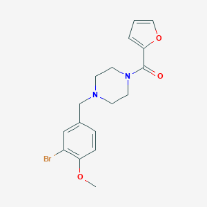 molecular formula C17H19BrN2O3 B248803 1-(3-Bromo-4-methoxybenzyl)-4-(2-furoyl)piperazine 