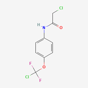 molecular formula C9H7Cl2F2NO2 B2488038 2-氯-N-{4-[氯(二氟)甲氧基]苯基}乙酰胺 CAS No. 400073-78-1