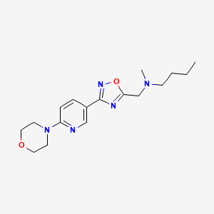 N-methyl-N-{[3-(6-morpholin-4-ylpyridin-3-yl)-1,2,4-oxadiazol-5-yl]methyl}butan-1-amine