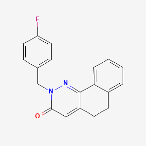 molecular formula C19H15FN2O B2488049 2-(4-氟苄基)-5,6-二氢苯并[h]茴香啉-3(2H)-酮 CAS No. 478042-29-4