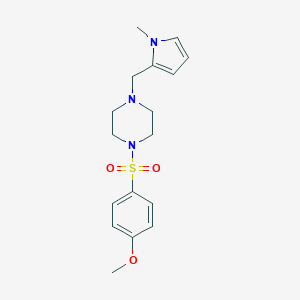molecular formula C17H23N3O3S B248805 1-[(4-methoxyphenyl)sulfonyl]-4-[(1-methyl-1H-pyrrol-2-yl)methyl]piperazine 