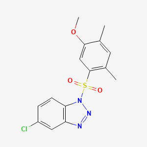 molecular formula C15H14ClN3O3S B2488053 5-Chloro-1-(5-methoxy-2,4-dimethylphenyl)sulfonylbenzotriazole CAS No. 2380191-44-4