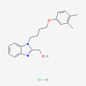 molecular formula C20H25ClN2O2 B2488057 (1-(4-(3,4-dimethylphenoxy)butyl)-1H-benzo[d]imidazol-2-yl)methanol hydrochloride CAS No. 1052076-49-9