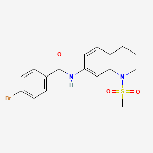 4-bromo-N-(1-methylsulfonyl-3,4-dihydro-2H-quinolin-7-yl)benzamide