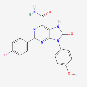 2-(4-fluorophenyl)-9-(4-methoxyphenyl)-8-oxo-7H-purine-6-carboxamide