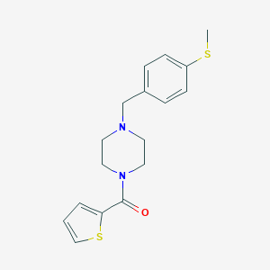 molecular formula C17H20N2OS2 B248807 Methyl 4-{[4-(2-thienylcarbonyl)-1-piperazinyl]methyl}phenyl sulfide 
