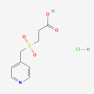 molecular formula C9H12ClNO4S B2488071 3-(吡啶-4-基甲磺酰基)丙酸盐酸盐 CAS No. 1171643-43-8