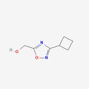 molecular formula C7H10N2O2 B2488072 (3-Cyclobutyl-1,2,4-oxadiazol-5-yl)methanol CAS No. 1498095-43-4