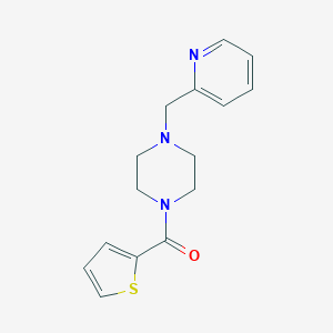 molecular formula C15H17N3OS B248808 [4-(2-Pyridinylmethyl)-1-piperazinyl]-thiophen-2-ylmethanone 