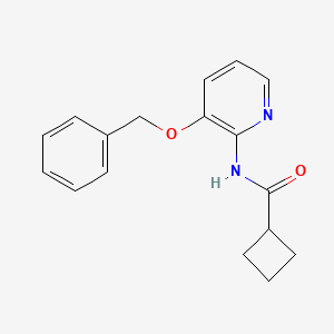 molecular formula C17H18N2O2 B2488091 N-(3-苯甲氧基吡啶-2-基)环丁基甲酰胺 CAS No. 1024219-85-9