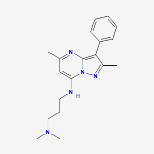 N'-(2,5-dimethyl-3-phenylpyrazolo[1,5-a]pyrimidin-7-yl)-N,N-dimethylpropane-1,3-diamine