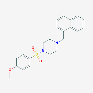molecular formula C22H24N2O3S B248810 1-[(4-Methoxyphenyl)sulfonyl]-4-(naphthalen-1-ylmethyl)piperazine 