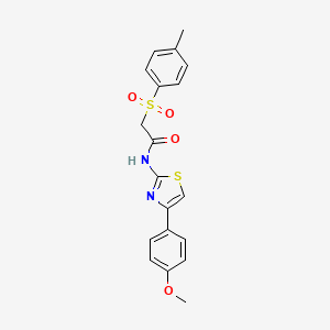 N-(4-(4-methoxyphenyl)thiazol-2-yl)-2-tosylacetamide