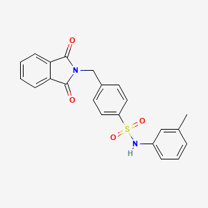 molecular formula C22H18N2O4S B2488109 4-((1,3-dioxoisoindolin-2-yl)methyl)-N-(m-tolyl)benzenesulfonamide CAS No. 955298-44-9