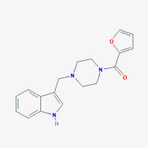 molecular formula C18H19N3O2 B248811 furan-2-yl[4-(1H-indol-3-ylmethyl)piperazin-1-yl]methanone 