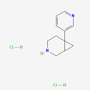 molecular formula C11H16Cl2N2 B2488114 6-Pyridin-3-yl-3-azabicyclo[4.1.0]heptane;dihydrochloride CAS No. 2416237-55-1