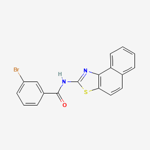 molecular formula C18H11BrN2OS B2488116 N-benzo[e][1,3]benzothiazol-2-yl-3-bromobenzamide CAS No. 392236-77-0