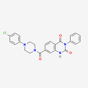 7-(4-(4-chlorophenyl)piperazine-1-carbonyl)-3-phenylquinazoline-2,4(1H,3H)-dione