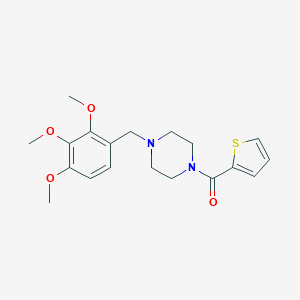 molecular formula C19H24N2O4S B248812 Thiophen-2-yl-[4-[(2,3,4-trimethoxyphenyl)methyl]piperazin-1-yl]methanone 