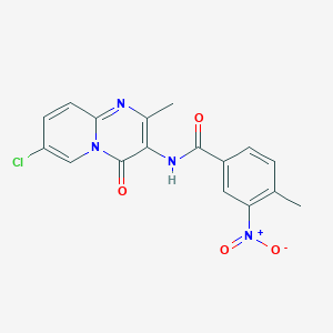 molecular formula C17H13ClN4O4 B2488125 N-(7-chloro-2-methyl-4-oxo-4H-pyrido[1,2-a]pyrimidin-3-yl)-4-methyl-3-nitrobenzamide CAS No. 941875-97-4