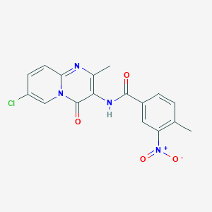 molecular formula C17H13ClN4O4 B2488125 N-(7-クロロ-2-メチル-4-オキソ-4H-ピリド[1,2-a]ピリミジン-3-イル)-4-メチル-3-ニトロベンズアミド CAS No. 941875-97-4