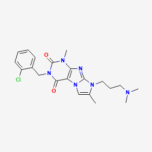 3-(2-chlorobenzyl)-8-(3-(dimethylamino)propyl)-1,7-dimethyl-1H-imidazo[2,1-f]purine-2,4(3H,8H)-dione