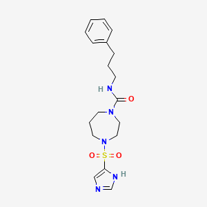 4-((1H-imidazol-4-yl)sulfonyl)-N-(3-phenylpropyl)-1,4-diazepane-1-carboxamide