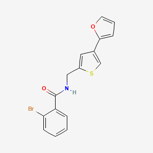 2-bromo-N-{[4-(furan-2-yl)thiophen-2-yl]methyl}benzamide