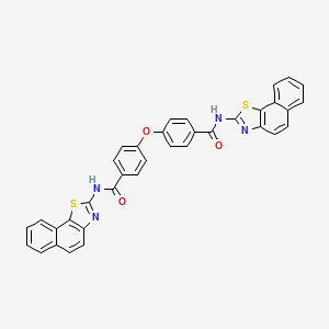molecular formula C36H22N4O3S2 B2488142 N-benzo[g][1,3]benzothiazol-2-yl-4-[4-(benzo[g][1,3]benzothiazol-2-ylcarbamoyl)phenoxy]benzamide CAS No. 476210-70-5