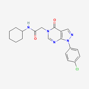 2-[1-(4-chlorophenyl)-4-oxo-1H,4H,5H-pyrazolo[3,4-d]pyrimidin-5-yl]-N-cyclohexylacetamide