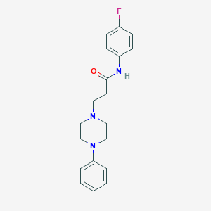 molecular formula C19H22FN3O B248815 N-(4-fluorophenyl)-3-(4-phenylpiperazin-1-yl)propanamide 