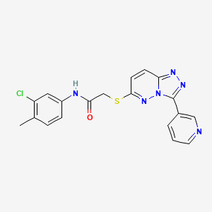 molecular formula C19H15ClN6OS B2488153 N-(3-chloro-4-methylphenyl)-2-[(3-pyridin-3-yl-[1,2,4]triazolo[4,3-b]pyridazin-6-yl)sulfanyl]acetamide CAS No. 868968-63-2