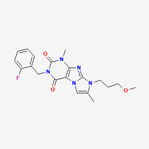 3-(2-fluorobenzyl)-8-(3-methoxypropyl)-1,7-dimethyl-1H-imidazo[2,1-f]purine-2,4(3H,8H)-dione