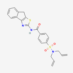 molecular formula C23H21N3O3S2 B2488166 4-(N,N-二烯基磺酰基)-N-(8H-茚并[1,2-d]噻唑-2-基)苯甲酰胺 CAS No. 941913-34-4
