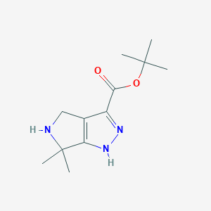 molecular formula C12H19N3O2 B2488168 Tert-butyl 6,6-dimethyl-4,5-dihydro-1H-pyrrolo[3,4-c]pyrazole-3-carboxylate CAS No. 2287298-61-5