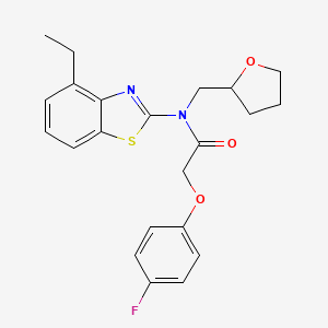N-(4-ethylbenzo[d]thiazol-2-yl)-2-(4-fluorophenoxy)-N-((tetrahydrofuran-2-yl)methyl)acetamide